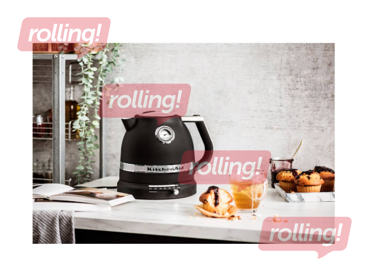 Electric kettle KitchenAid Artisan, 1.5l, 2400W, matte black