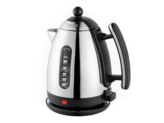 Electric kettle Dualit Lite, 1.5l, 3000W, stainless steel, black