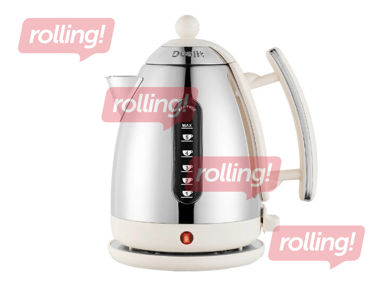 Veekeetja Dualit Lite, 1.5l, 3000W, roostevaba teras, kreemikas