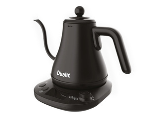 Электрический чайник Dualit Pour Over, 800мл, 1300Вт, нержавеющая сталь, чёрный