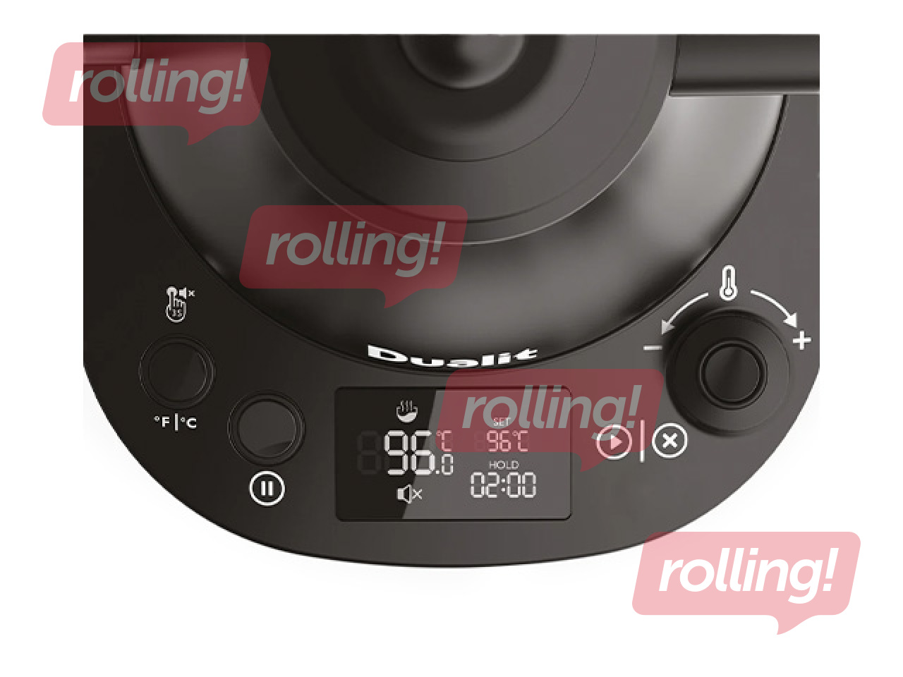 Veekeetja Dualit Pour Over, 800ml, 1300W, roostevaba teras, must