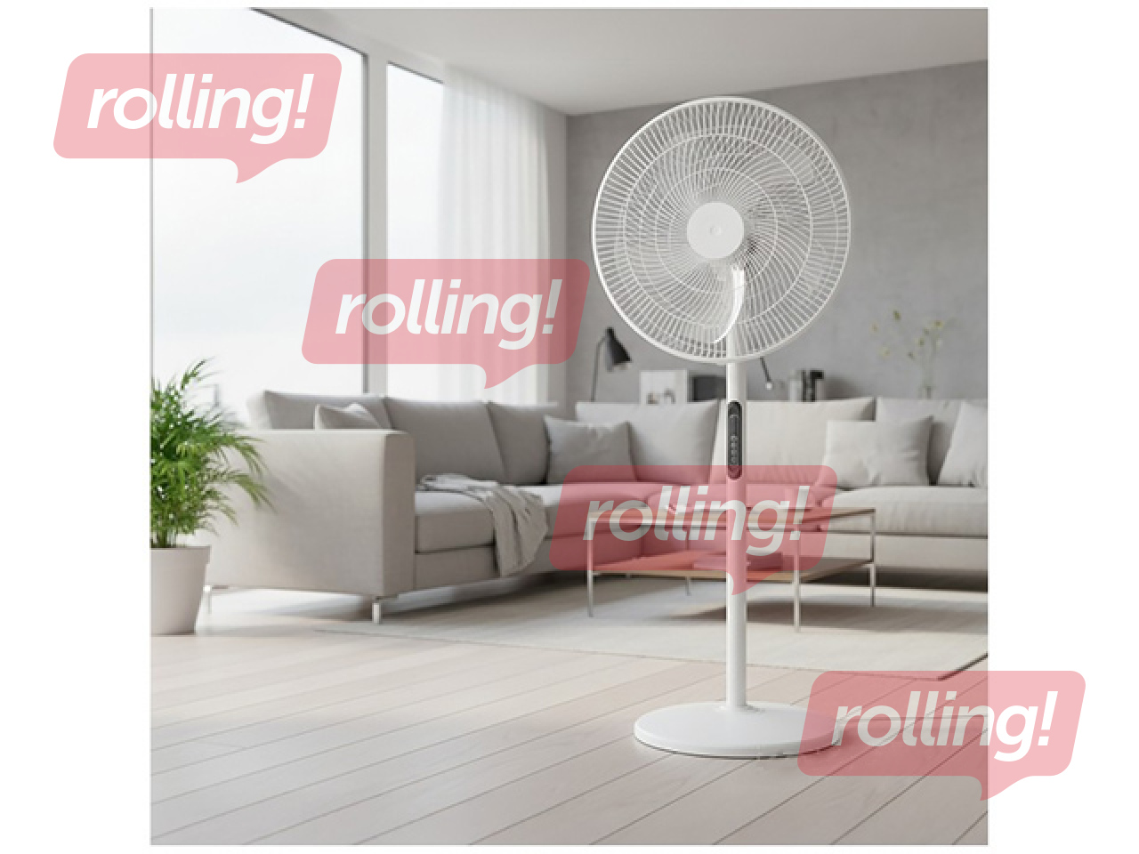 Grīdas ventilators Viento-R Kobi Windstar, 40W, balts