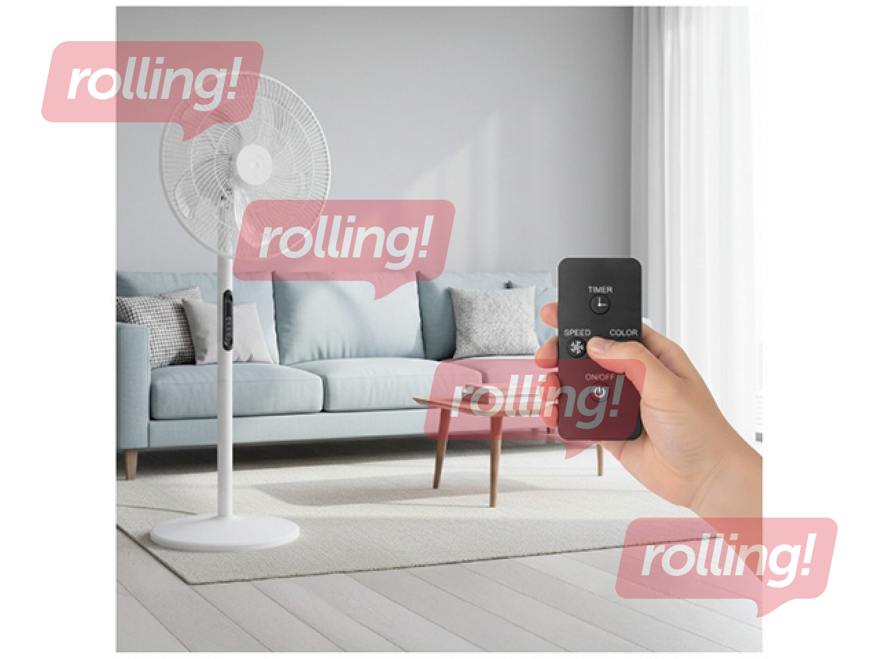 Põrandaventilaator Viento-R Kobi Windstar, 40W, valge