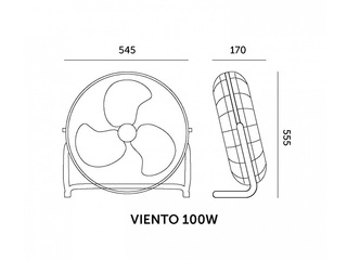 Grīdas ventilators Viento Kobi Windstar, 100W, sudraba