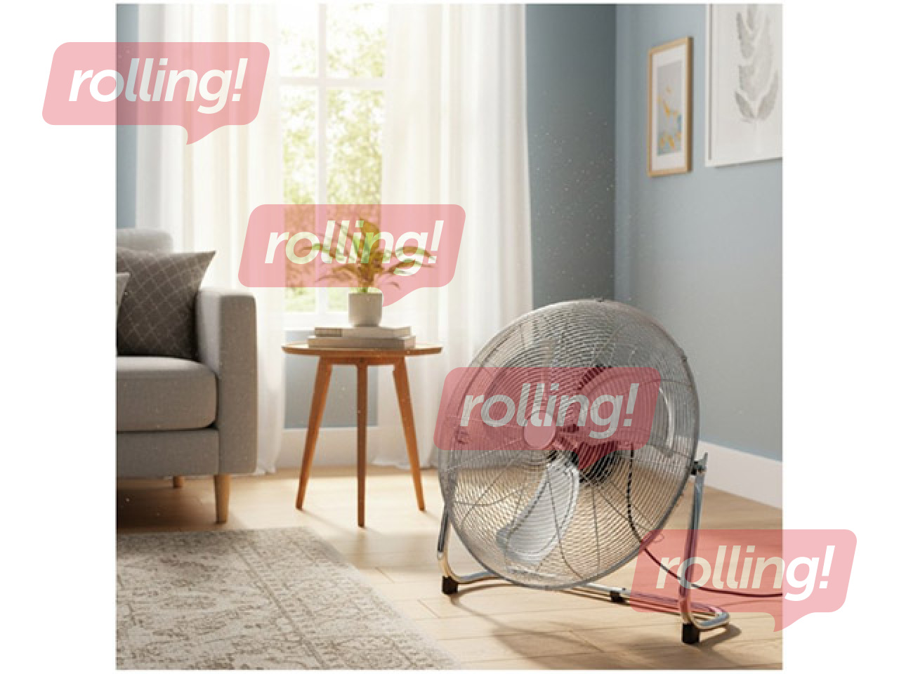 Grīdas ventilators Viento Kobi Windstar, 200W, sudraba