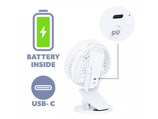 Galda ventilators Viento Clip Kobi Windstar, 4.9W, balts