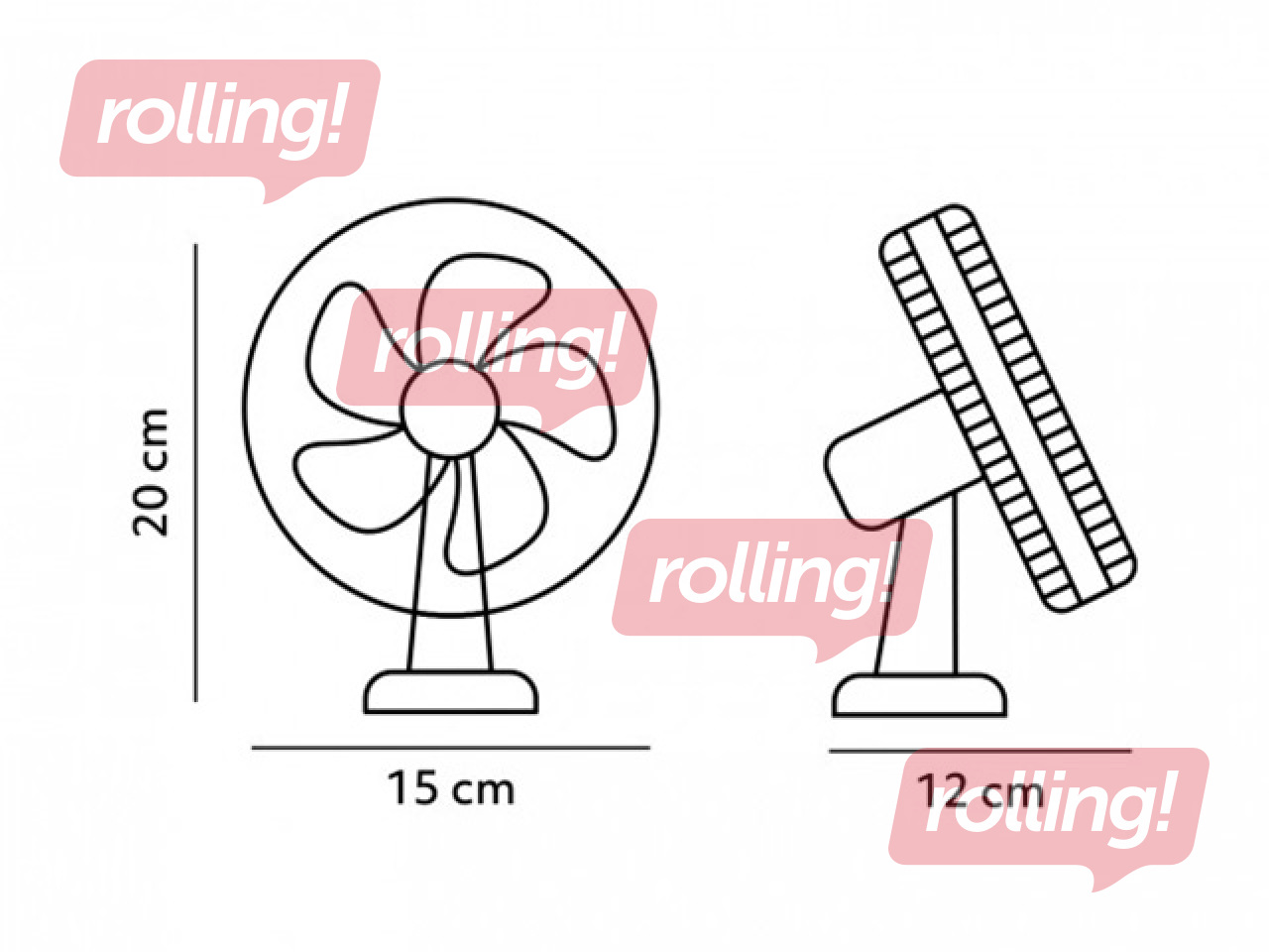 Galda ventilators Viento Clip Kobi Windstar, 4.9W, balts