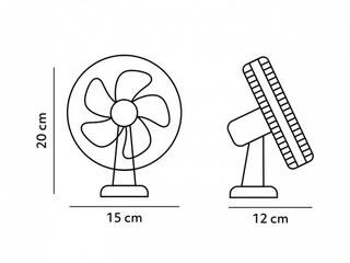 Galda ventilators Viento Clip Kobi Windstar, 4.9W, melns