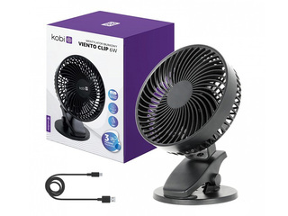 Lauaventilaator Viento Clip Kobi Windstar, 4.9W, must