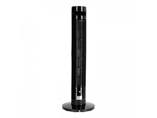 Grīdas ventilators tornis Hoorn Kobi, ar pulti, 45W, melns