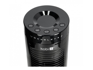 Tornpõrandaventilaator Hoorn Kobi, puldiga, 45W, must