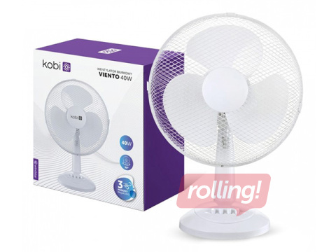 Galda ventilators Viento Kobi Windstar, 40W, balts