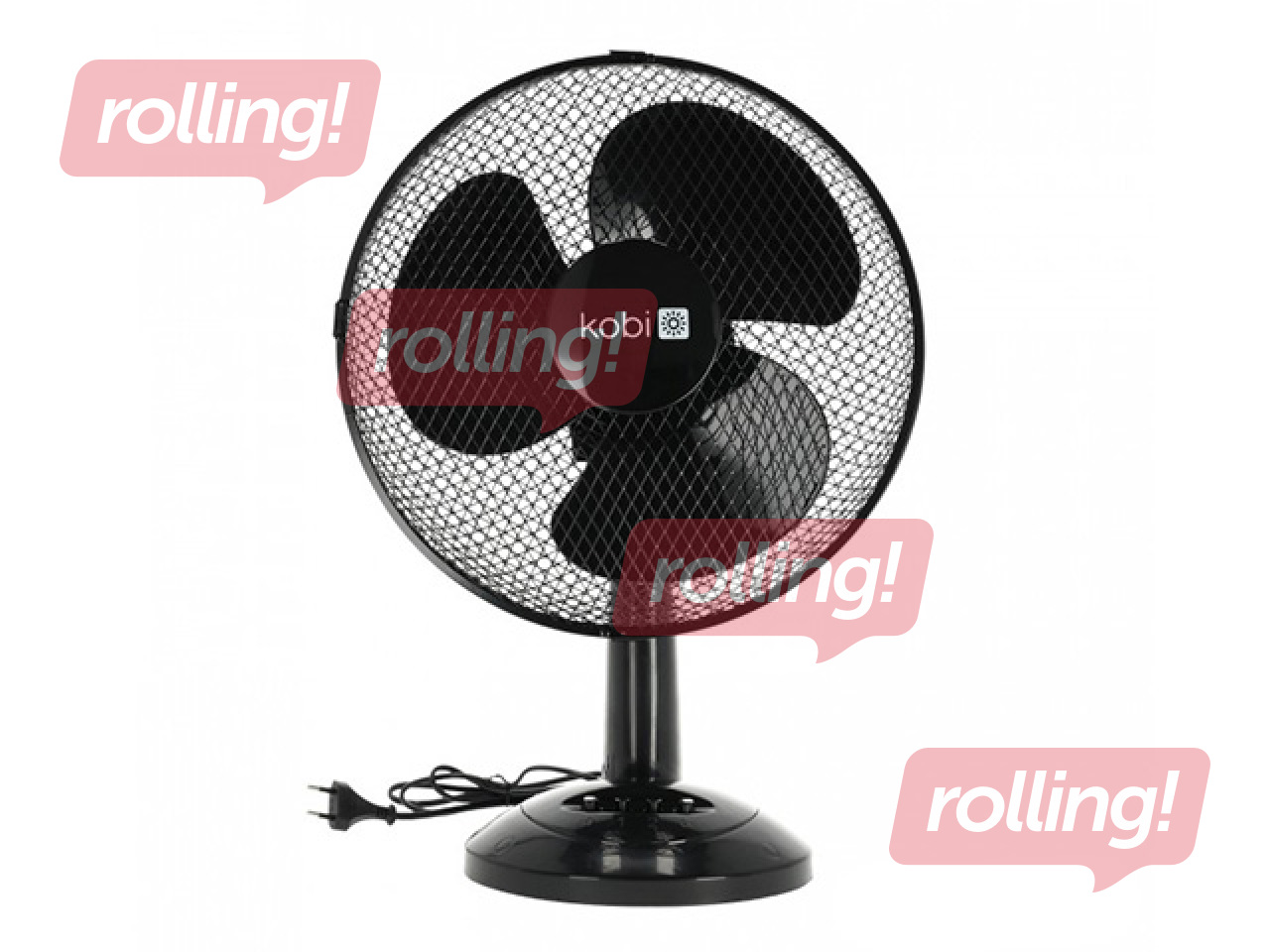 Galda ventilators Viento Kobi Windstar, 40W, melns