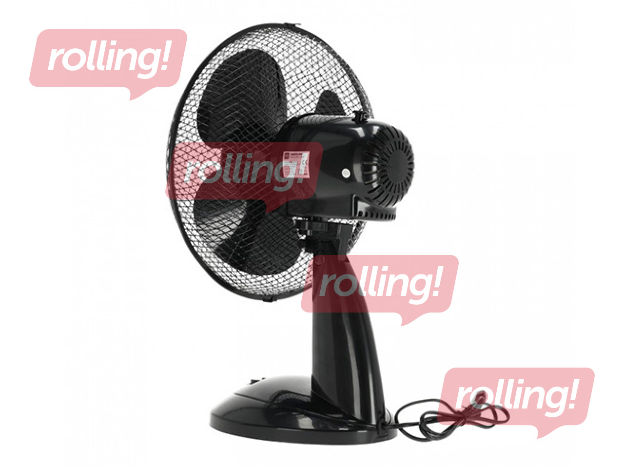 Galda ventilators Viento Kobi Windstar, 40W, melns