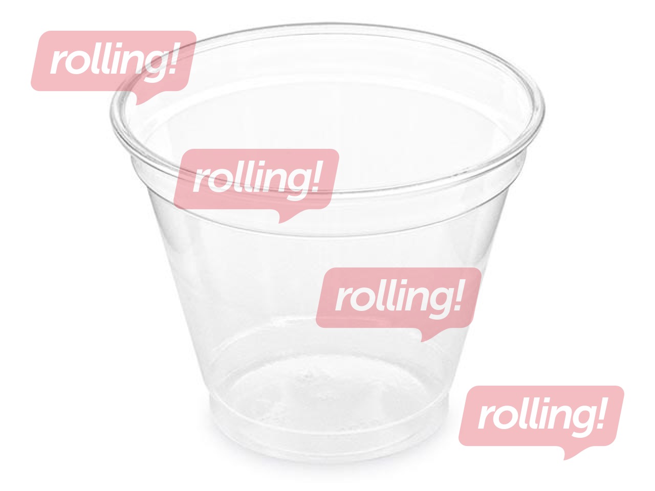 Plastic cups, transparent, 250ml, 50 pcs.