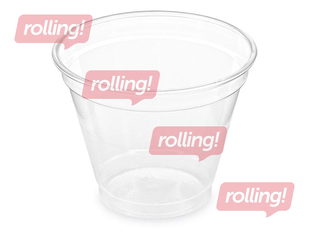 Plastikust topsid, läbipaistvad, 250ml, 50 tk.