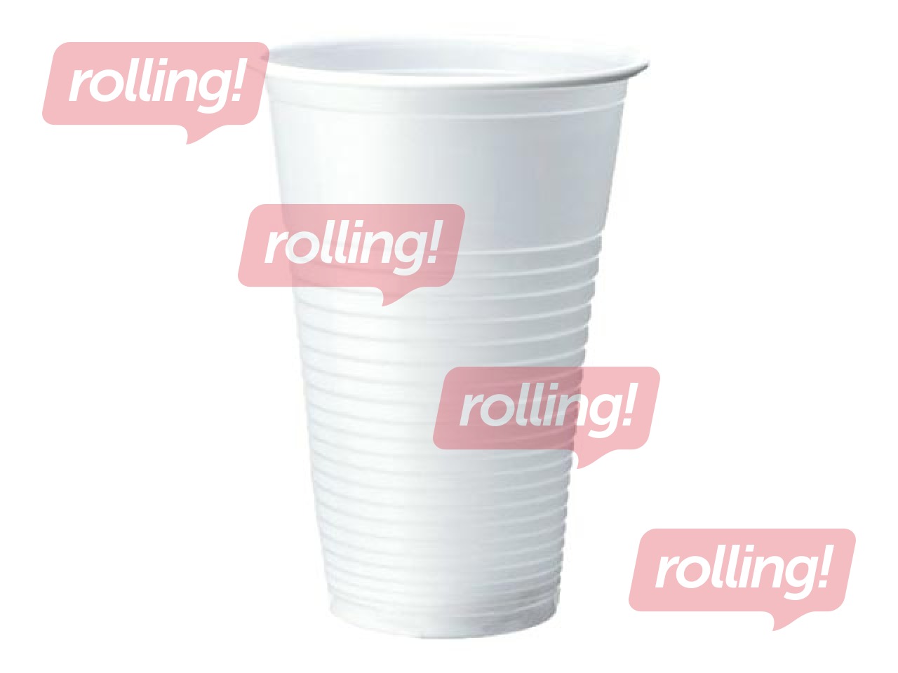 Plasttopsid, valge, 200ml, 12 tk.