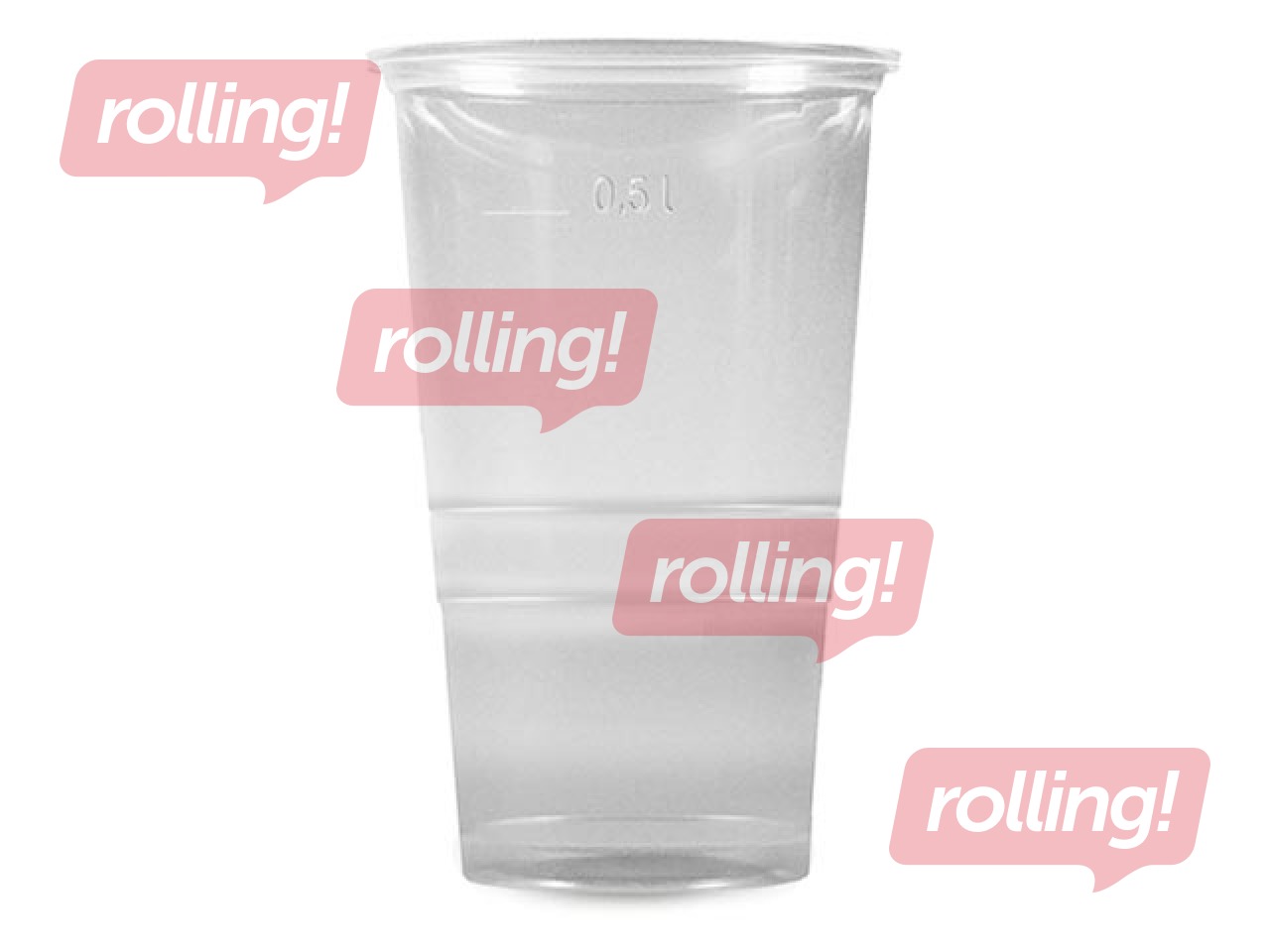 SALE Plasttopsid, läbipaistvad, 500ml, 10 tk.