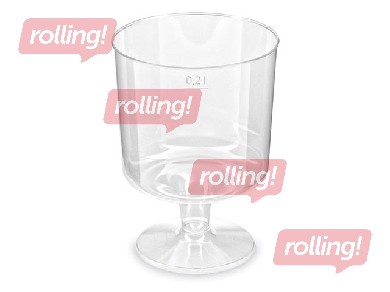 Glāzes vīna, plastmasas, 200 ml, 10 gab. 