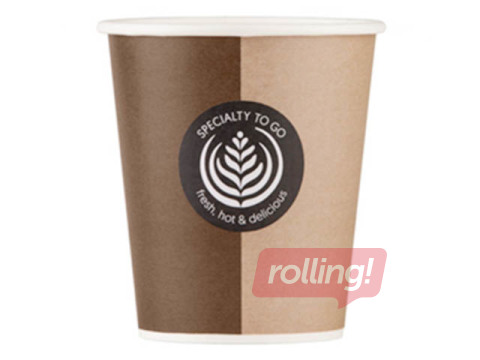 Topsid kuumadele jookidele Coffee to Go, ø80 mm, 250 ml, pruun, 80 tk
