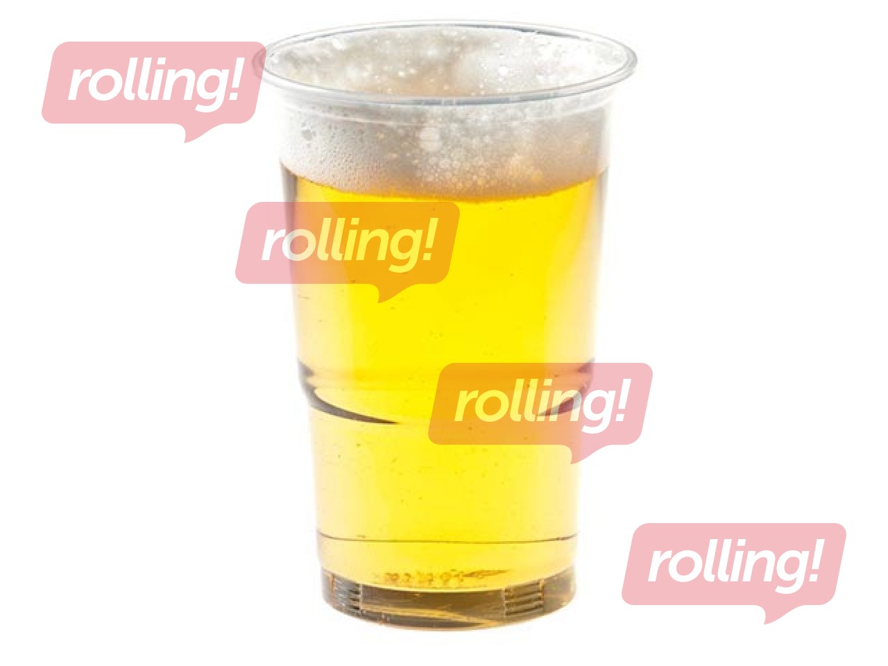 Plastic cups, transparent, 500ml, 50 pcs.