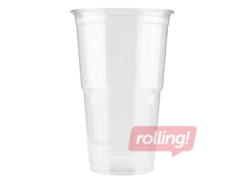 Plasttopsid läbipaistvad, 500ml, 50 tk.