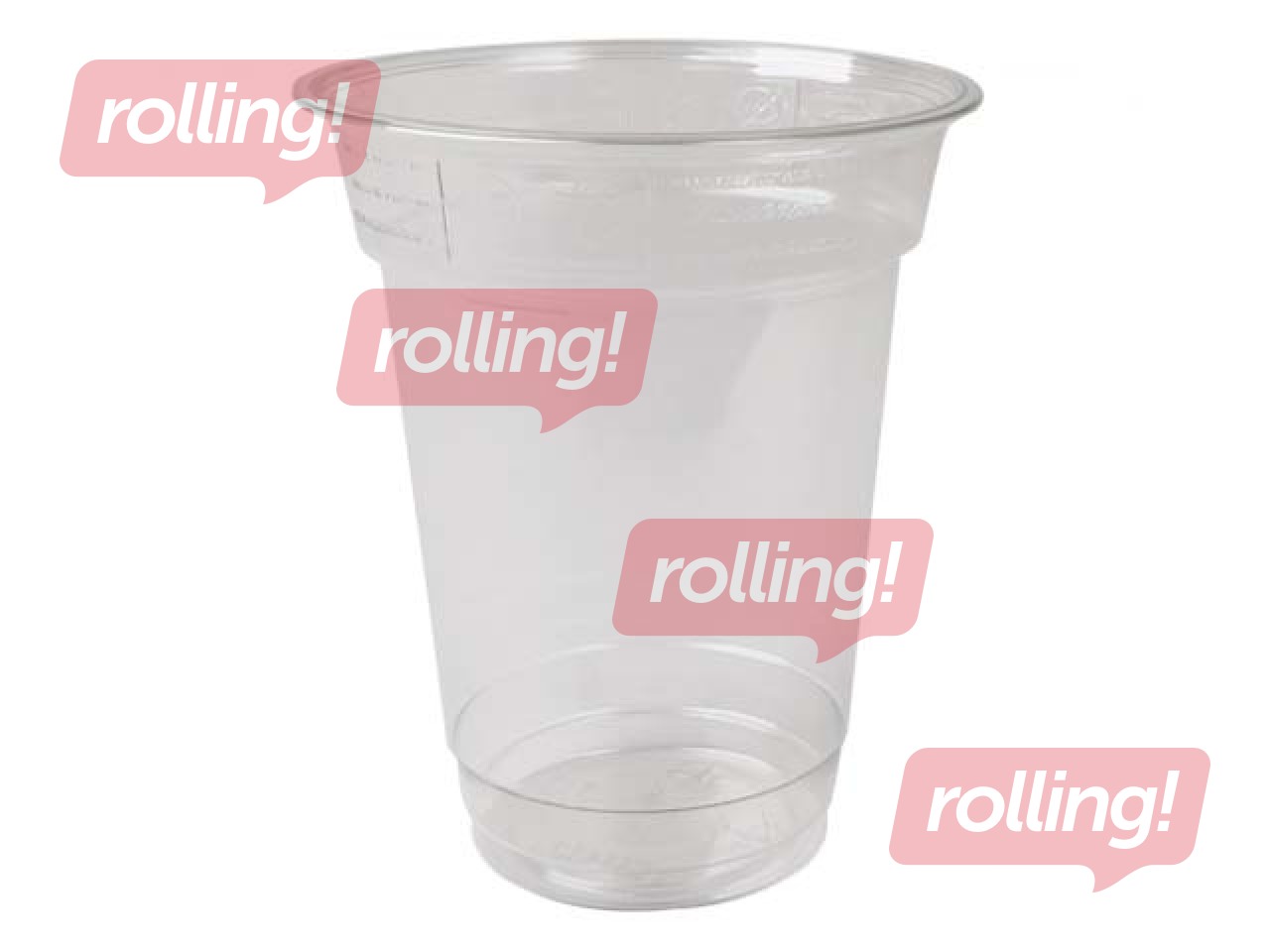 Glasses, plastic PET, transparent, 300/425 ml, Ø95mm, 50 pcs.