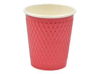 Papīra krūze rozā ar reljefu, ø 80mm, 250ml, 25 gab.