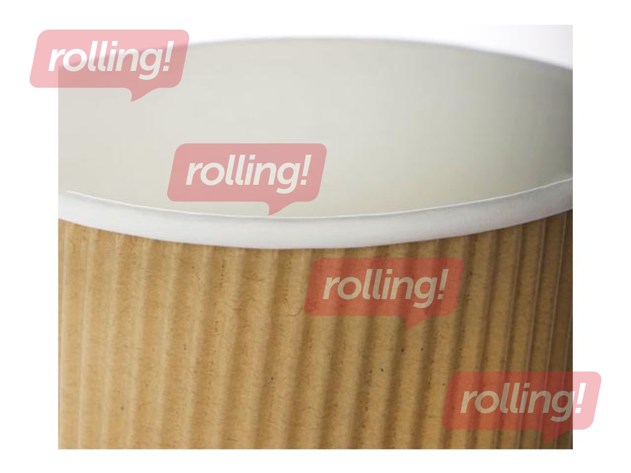 Paper cups, corrugated, brown, ø90mm, 350ml, 25 pcs.