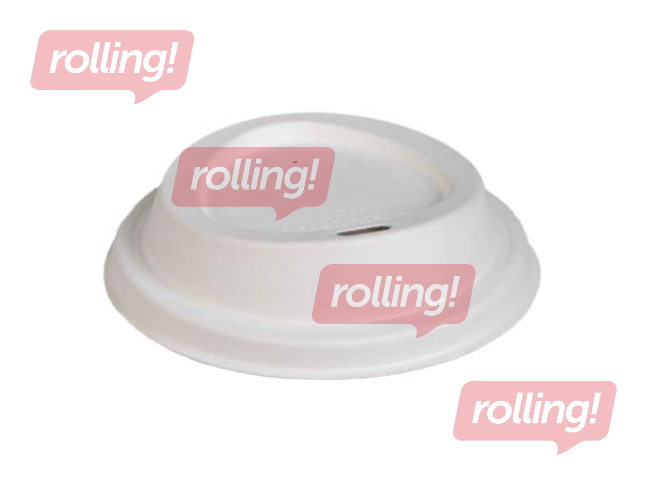 Крышки из сахарного тростника Ø 90 мм для бумажных кофейных стаканчиков, белые, 50 шт.