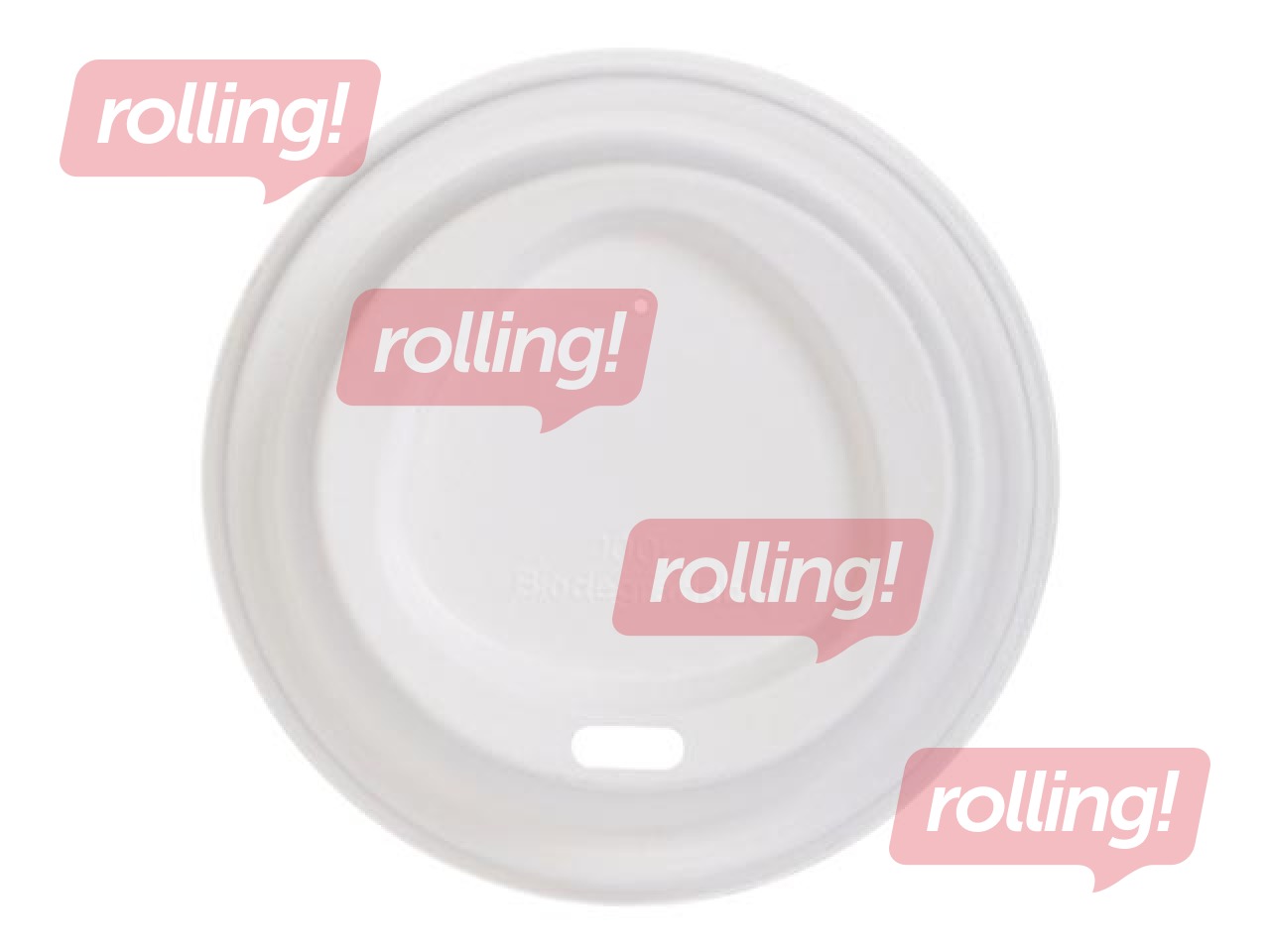 Крышки из сахарного тростника Ø 90 мм для бумажных кофейных стаканчиков, белые, 50 шт.