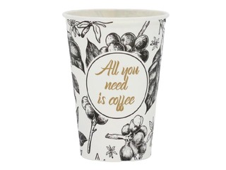 Paper cups All You Need, white, ø80mm, 250ml, 100 pcs.