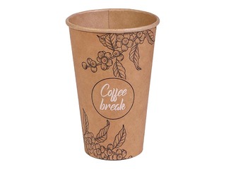 Paper cups All You Need, brown, ø90mm, 400ml, 50 pcs.