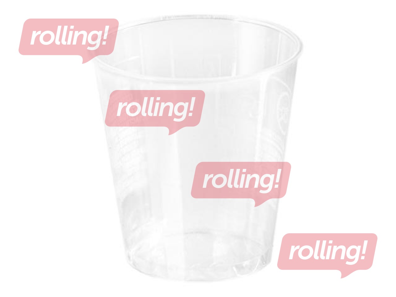 PROMO Glasses, plastic,  PS 40 ml, 40 pcs., transparent
