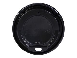 Lids for paper cups, plastic, ø90mm, black, 100 pcs.