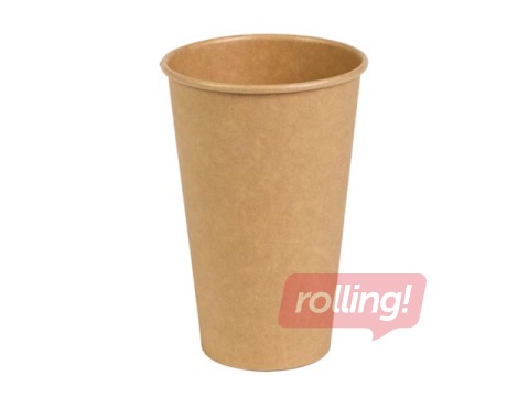 Бумажные стаканы, коричневые, ø90мм, 480мл, 50 шт.