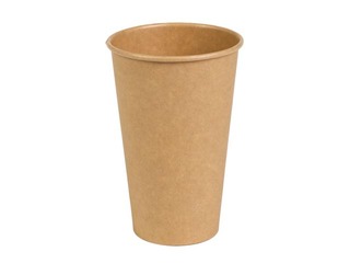 Paper cups, brown, ø90mm, 480ml, 50 pcs