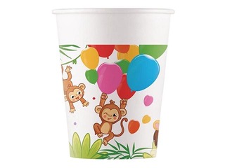 Paper cups Jungle, ø80mm, 200ml, 8 pcs.