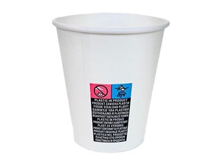 Papīra glāze, balta, ø80mm, 250ml, 50 gab.