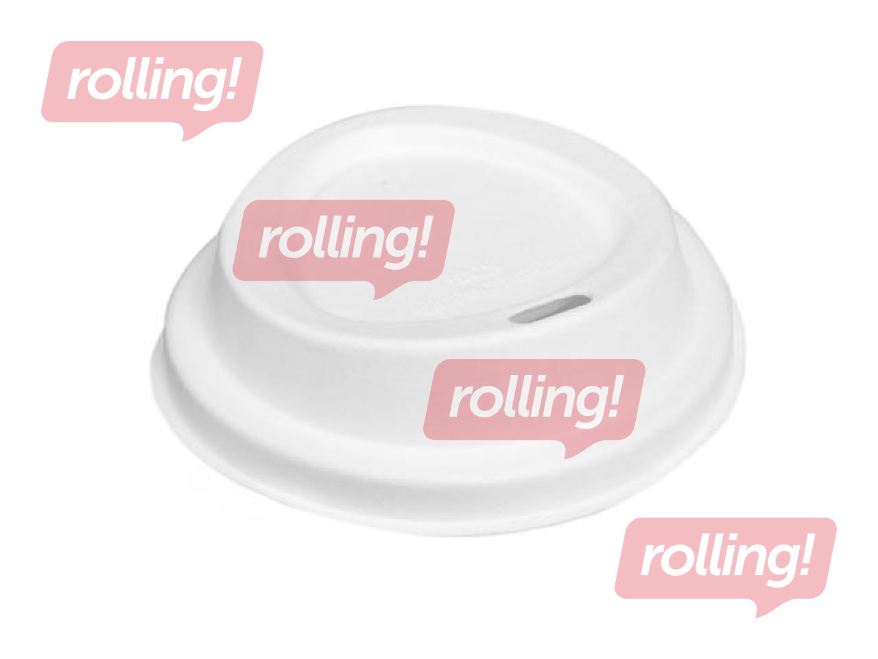 Cup lids, sugarcane fiber, white, ø80mm, 50 pcs.