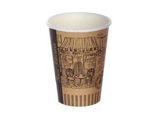 Paper cups Finest Selection, brown, ø70mm, 180ml, 50 pcs