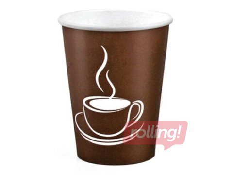 Kuumade jookide tassid, pruunid, ø80mm, 240 ml, 50 tk.