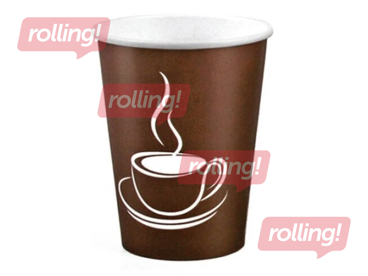 Kuumade jookide tassid, pruunid, ø80mm, 240 ml, 50 tk.