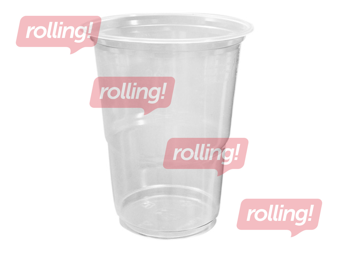 Plastic glasses, transparent, 300ml, 50 pcs