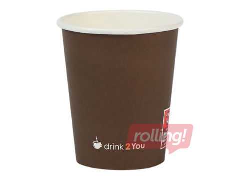 Paberist joogitopsid Drink 2 You, Ø80mm, 250ml, 50tk