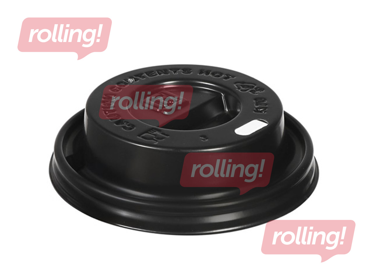 Vāki plastmasas un papīra glāzēm, melni, ø70mm, 100 gab.