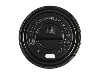 Vāki plastmasas un papīra glāzēm, melni, ø70mm, 100 gab.