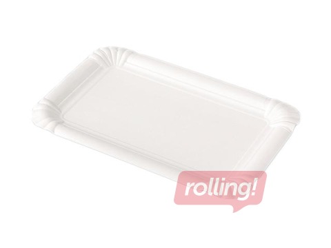 Бумажные тарелки 13х20см белые, 250шт.