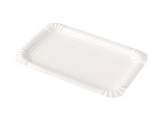 Paper plates 13x20cm, white, 250 pcs
