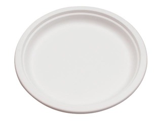 Тарелки из багассы (сахарного тростника), 23 см, 50 шт., белые